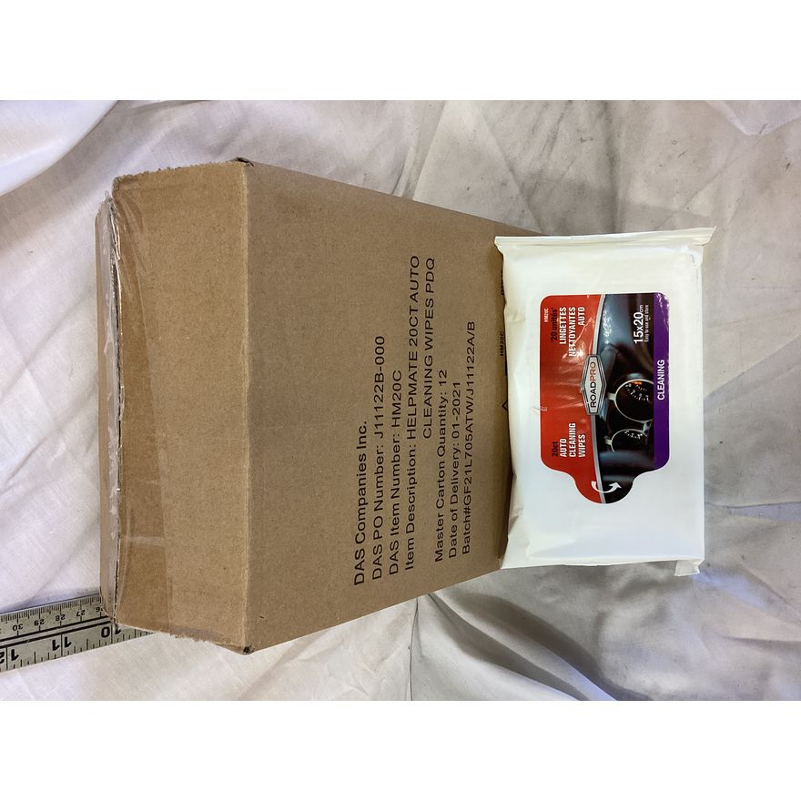 Buying A Whole Case (12) Road Pro Auto Cleaning Wipes (20ct Each Pk)