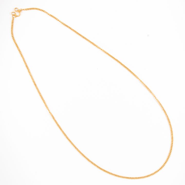 A Chinese 22K gold chain necklace