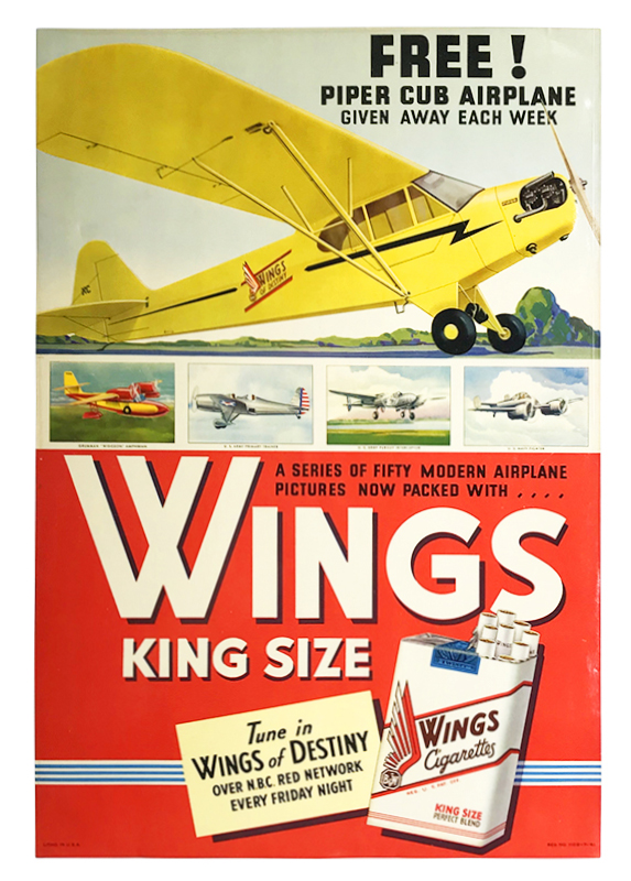 Piper Cub Airplanes License Attachment • Antique Advertising
