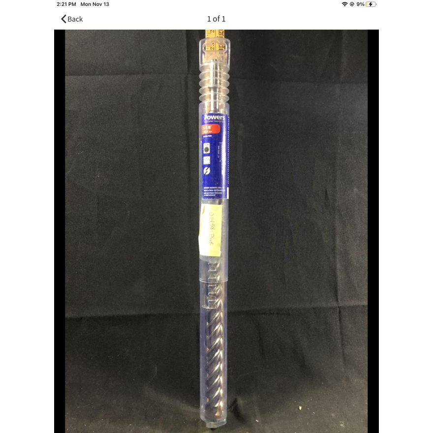 Powers 1-1/8" Rotary Hammer Drill Bit