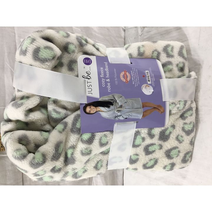 Just Be Cozy Fleece Robe & Headband - One Size Fits Most