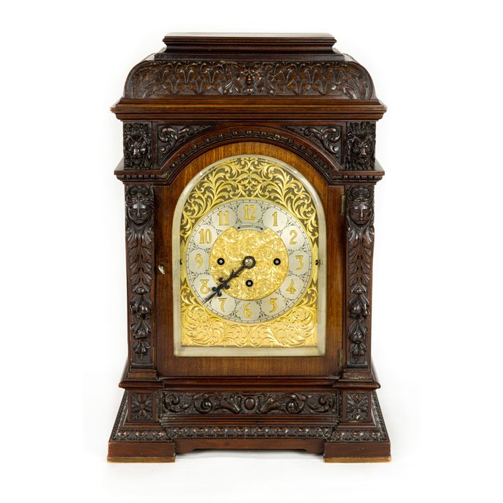 A Renaissance Revival style bracket clock retailed by Theodore B. Starr