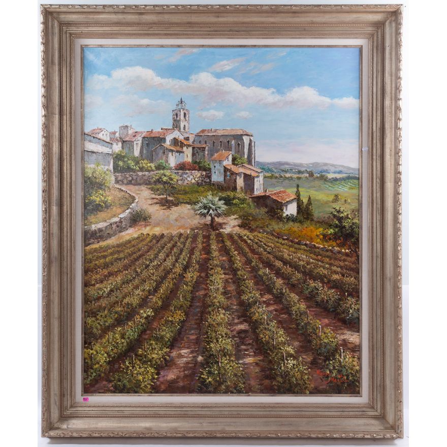 Henri Martin. "Vineyards," oil
