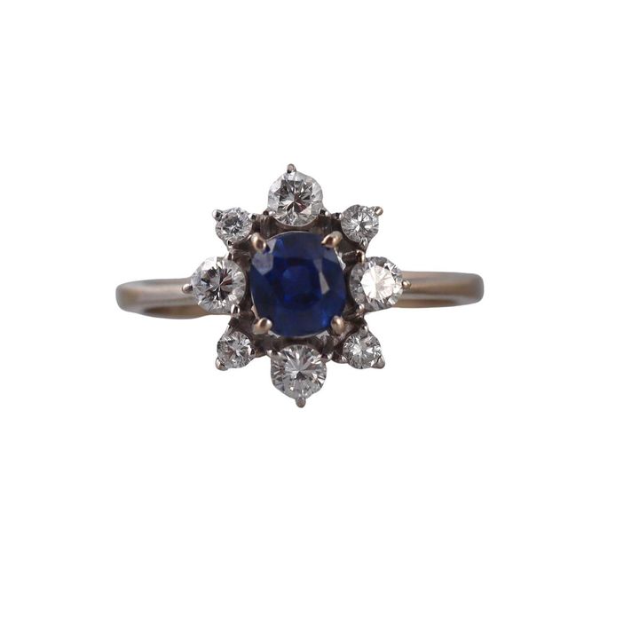 H. Stern 18k Gold Diamond Sapphire Ring