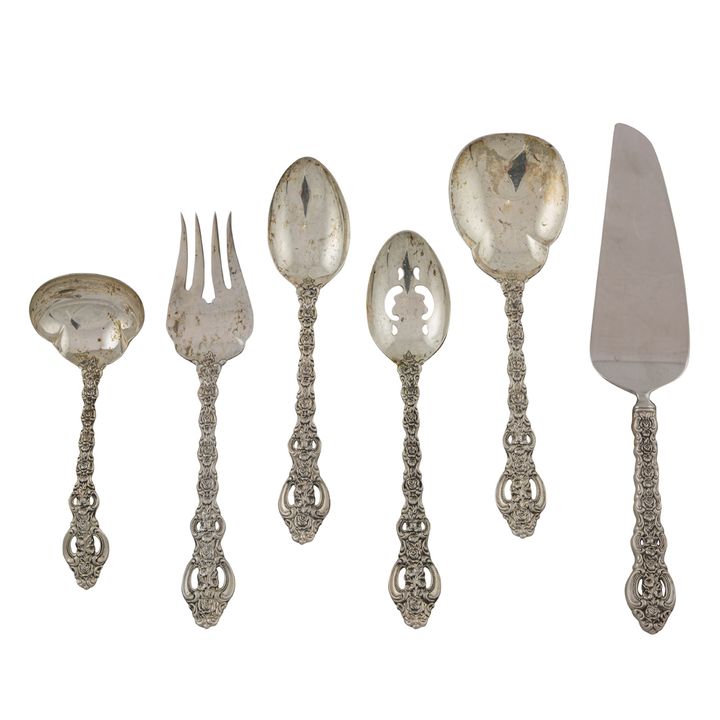 An International sterling flatware service [43 total]