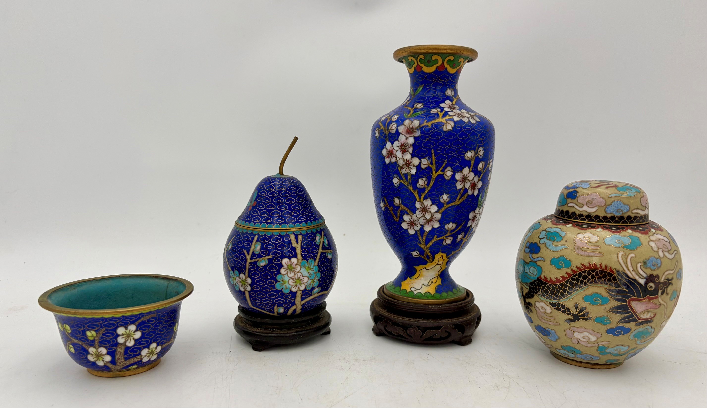 Four Chinese Cloisonne Items