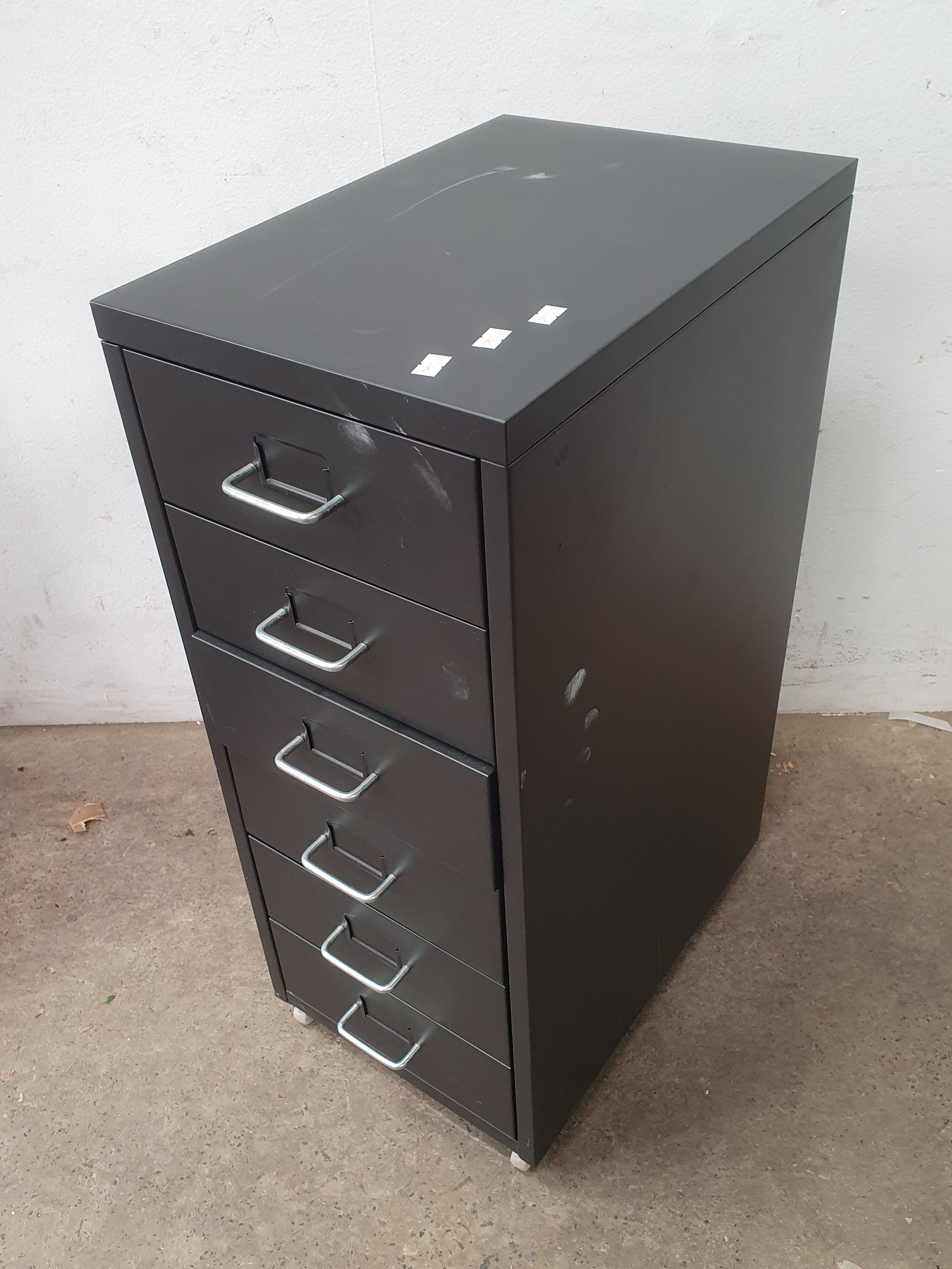 A Set Of Metal Office Drawers