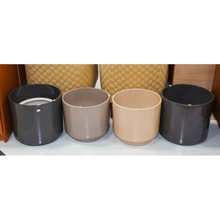 Five Modern Style Ceramic Planters