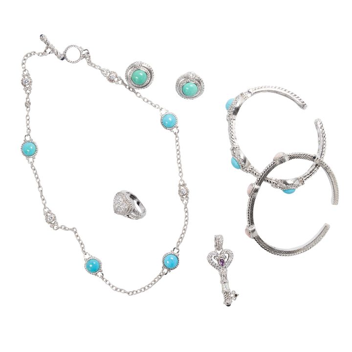 Judith Ripka, a group of jewelry