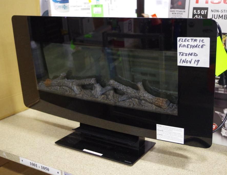 WELL UNIVERSAL Ember Hearth 36 Curved Wall Mount Electric Fireplace,  Tested M/N SWE133-BA | Bid Venues