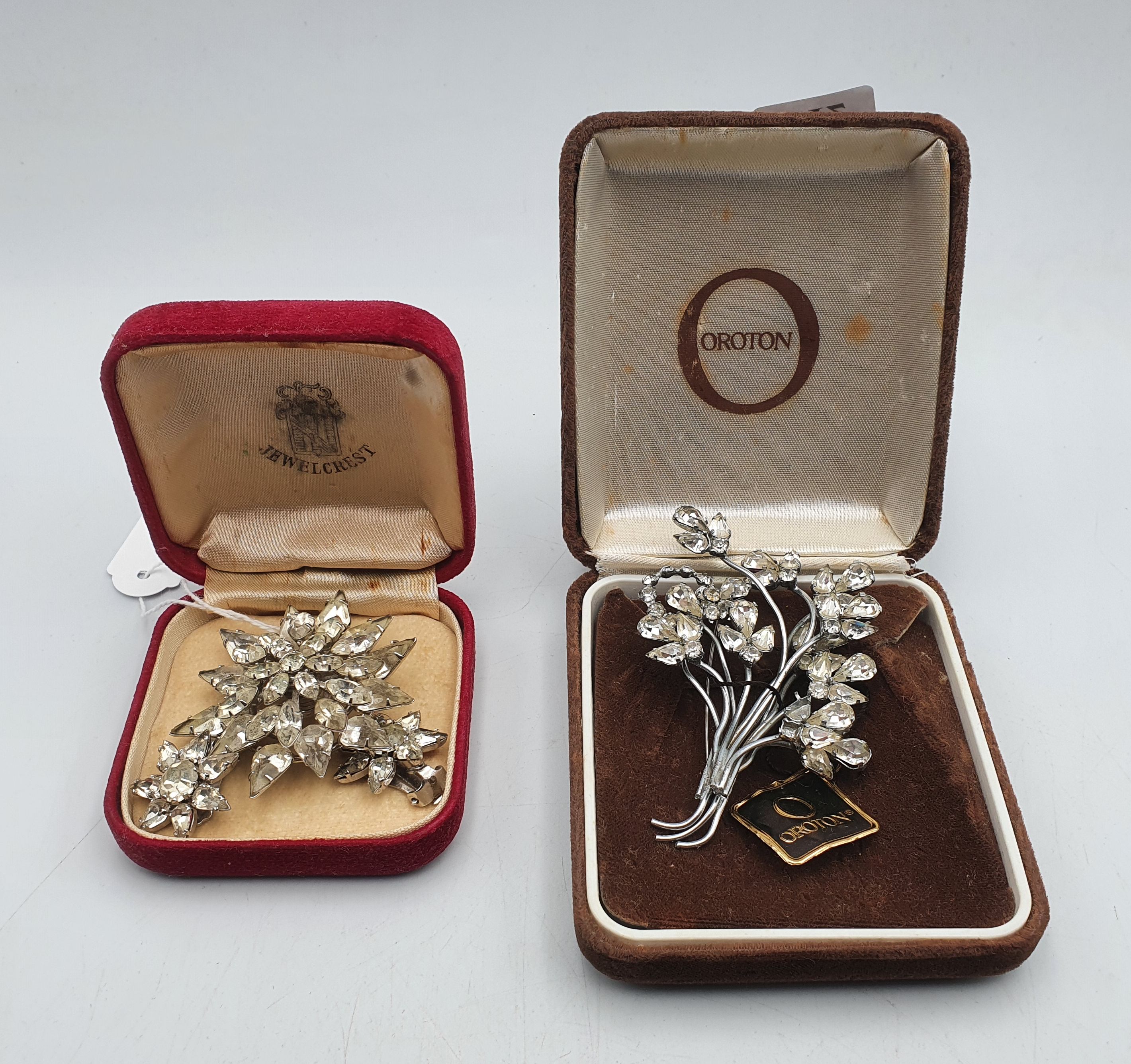 Two Vintage Costume Jewellery Brooches