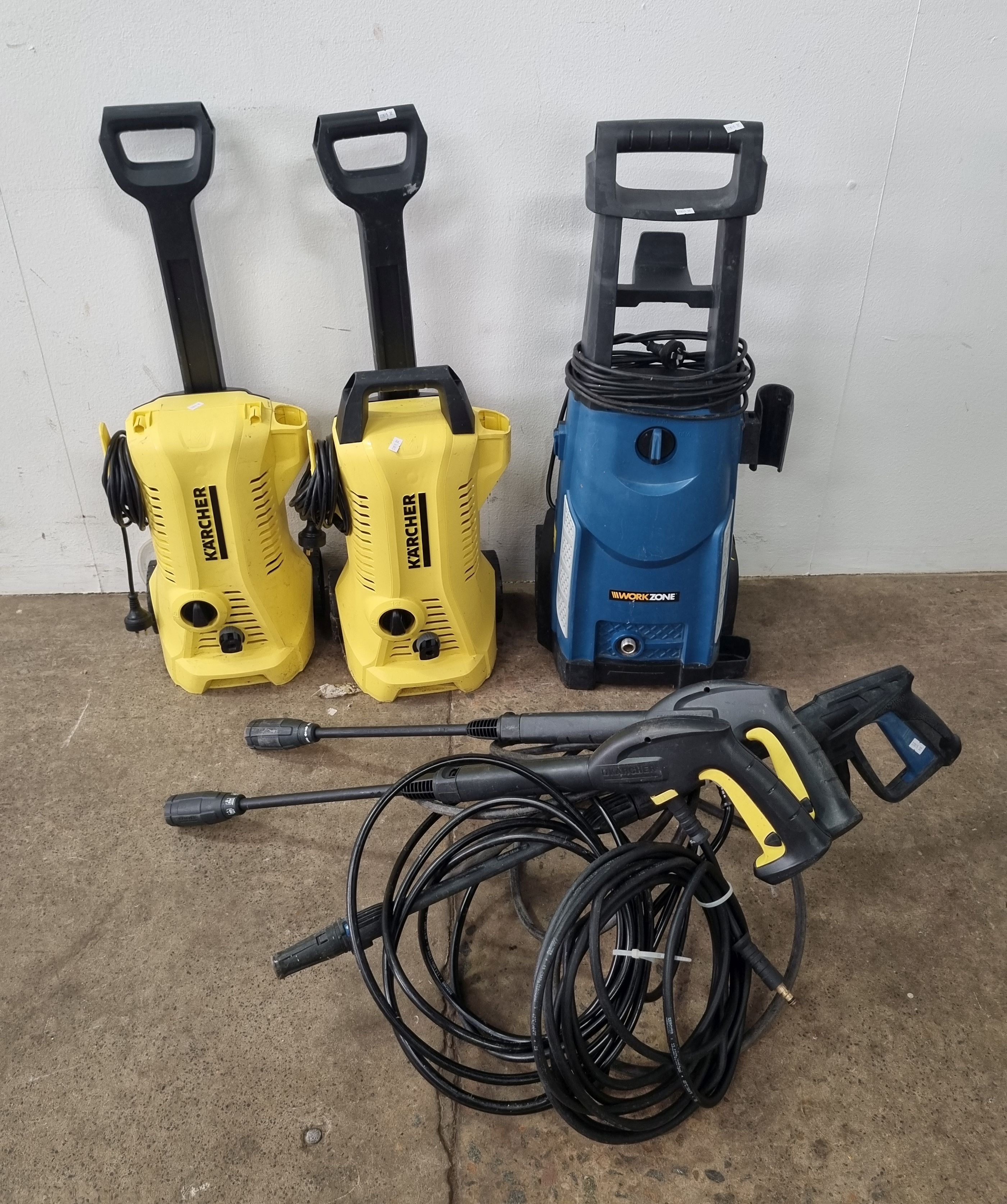 A PAIR OF KARCHER PRESSURE WASHERS
