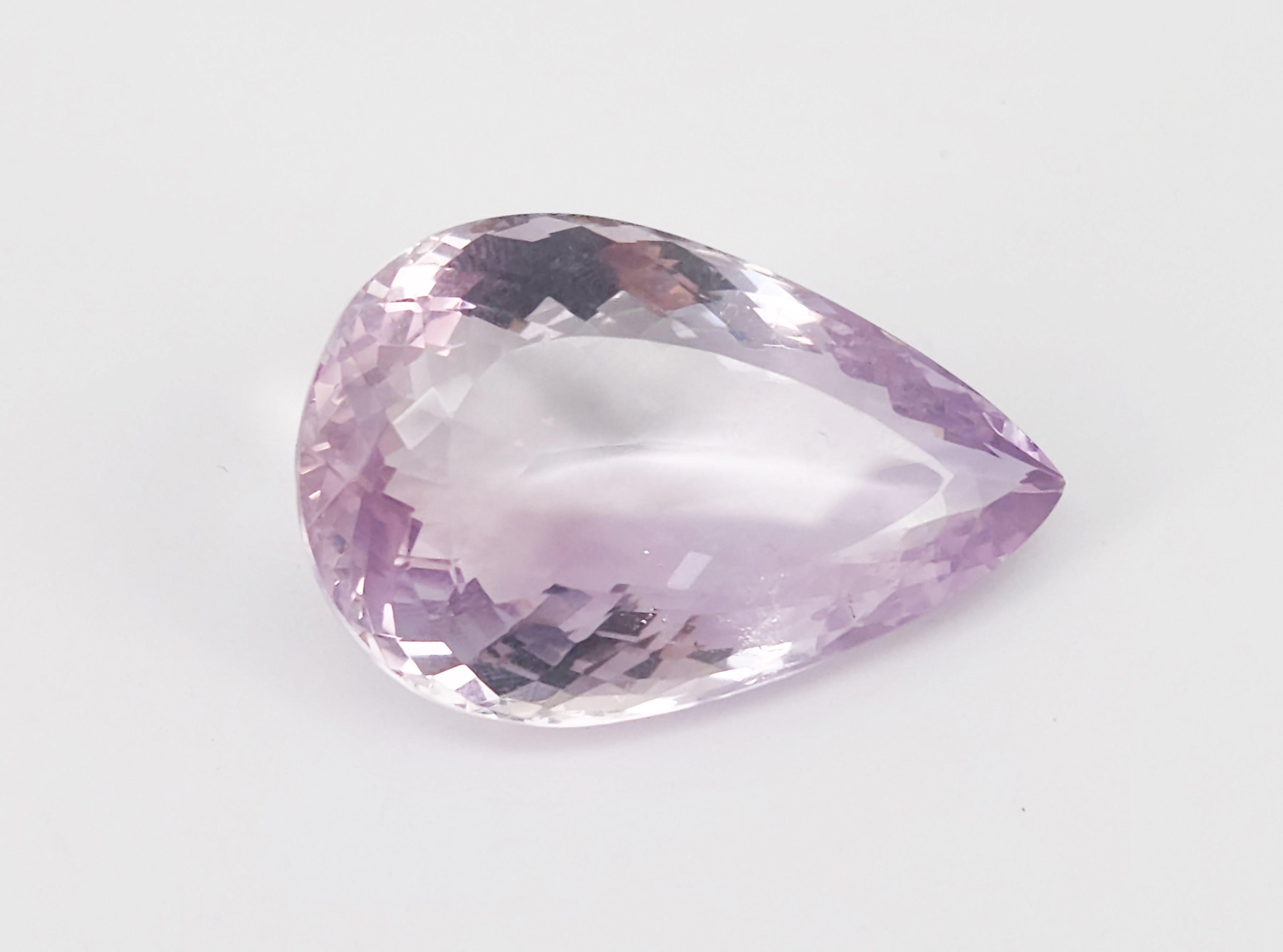 A 69ct PEAR CUT AMETHYST