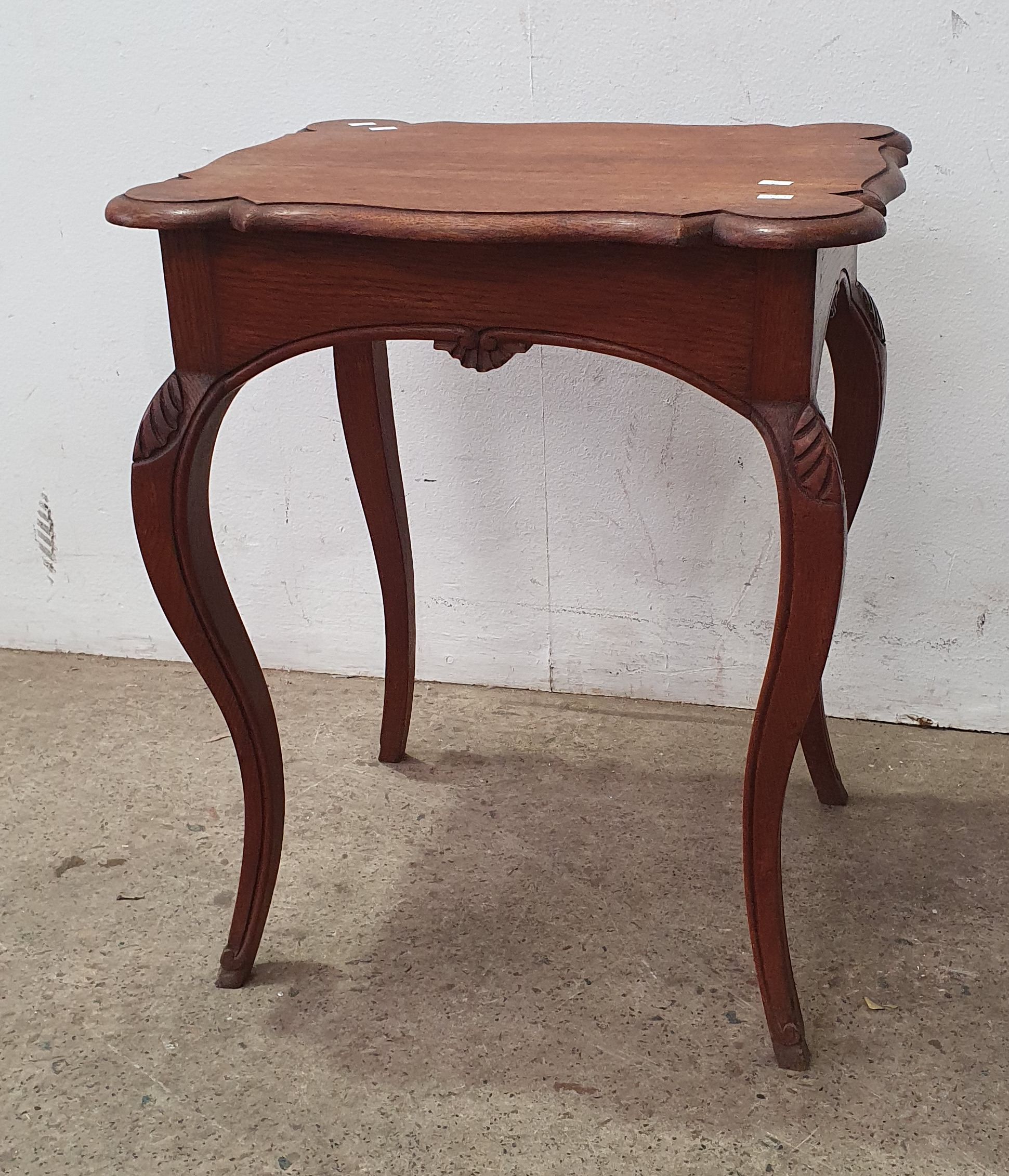 2034 · AN OAK FRENCH STYLE SIDE TABLE
