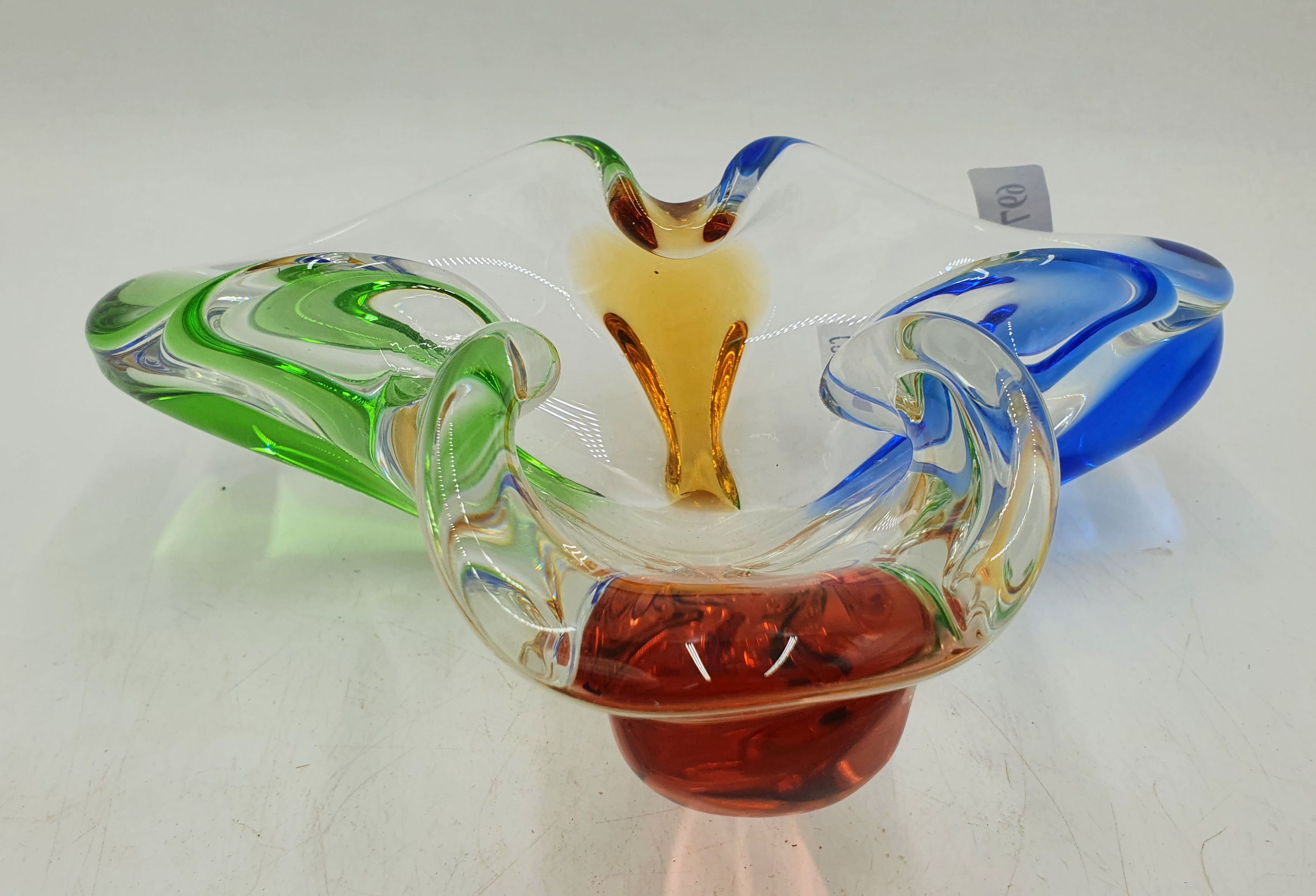 An Art Glass Organic Form Bowl