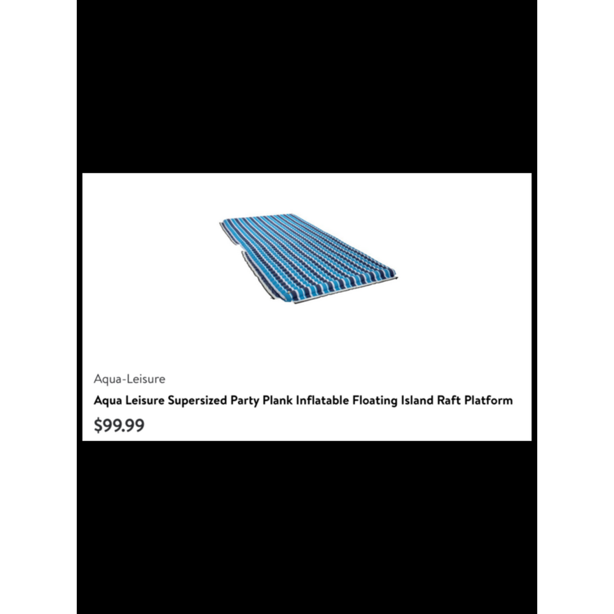 Aqua Leisure Supersized Floating Party Platform Inflatabe Floating Island 131'' x 67.5''