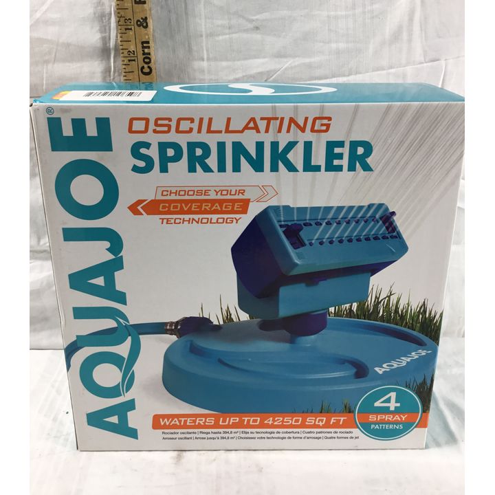 AquaJoe Oscillating Sprinkler 4 Spray Pattern - Waters Up To 4250 Sq Ft