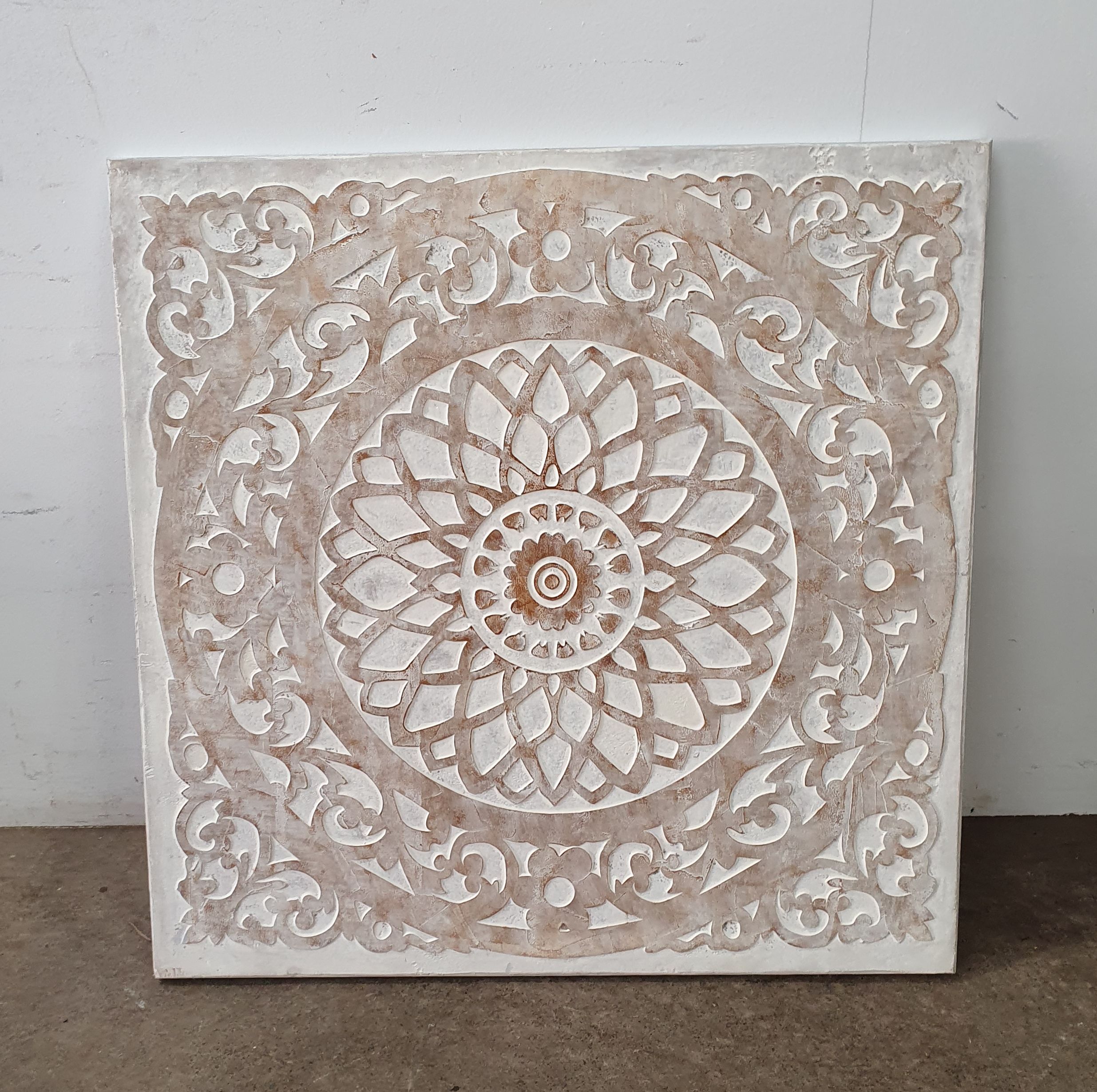 A DECORATIVE EMBOSSED CANVAS