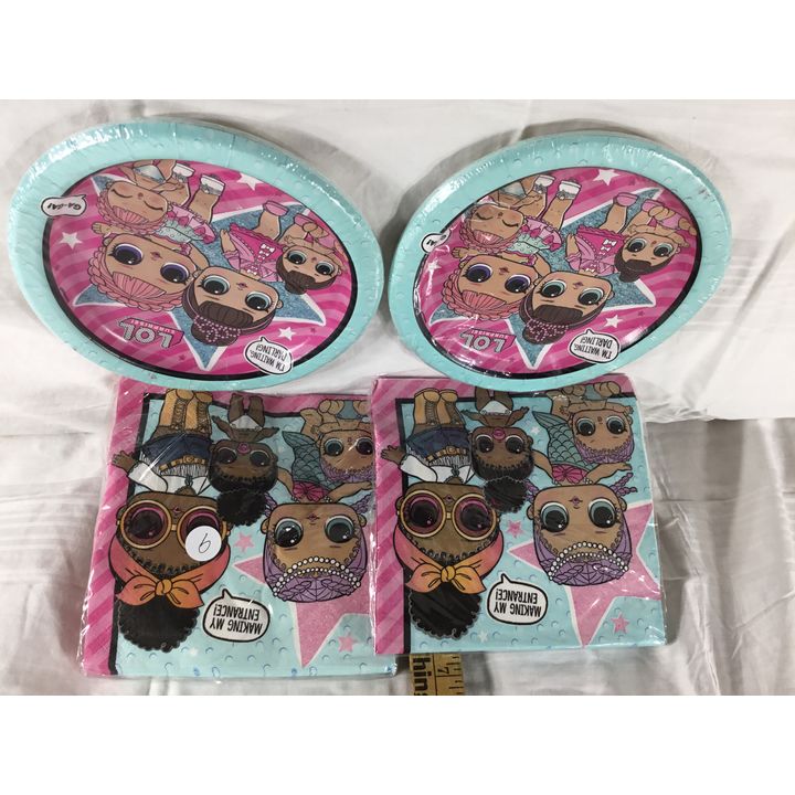 Lol Surprise (2) 16 Pc Napkins & (2) 8 Pc Party Plates 6"