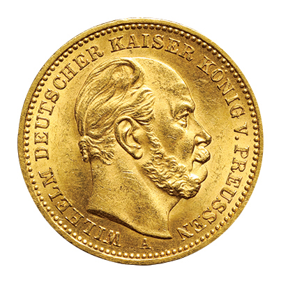 ドイツ プロイセン 1888年銘 3皇帝の年 20マルク金貨 1888(A) Fr-3816
