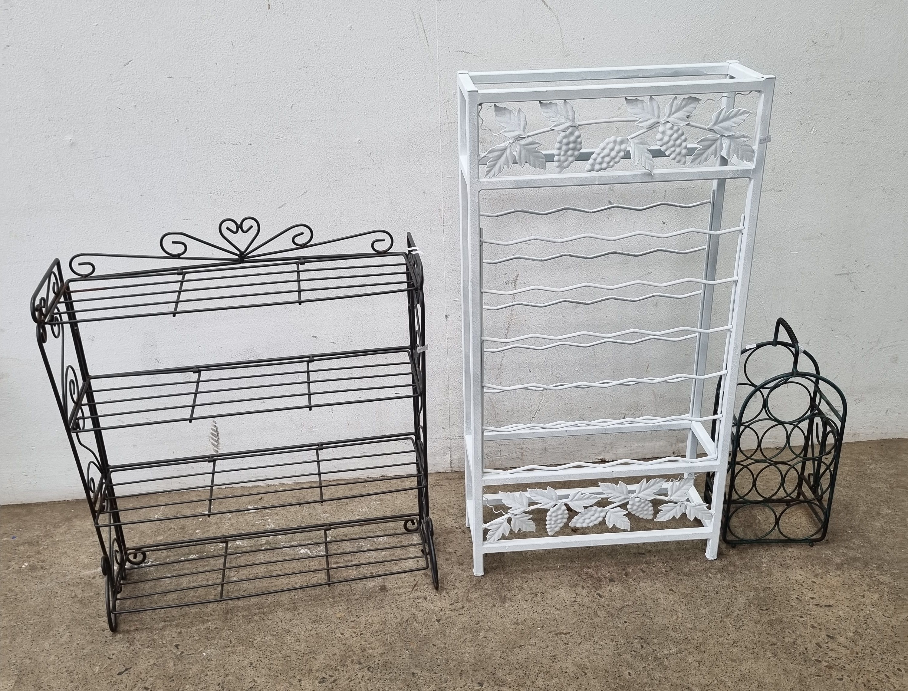 1014 · A PAIR OF WINE RACKS