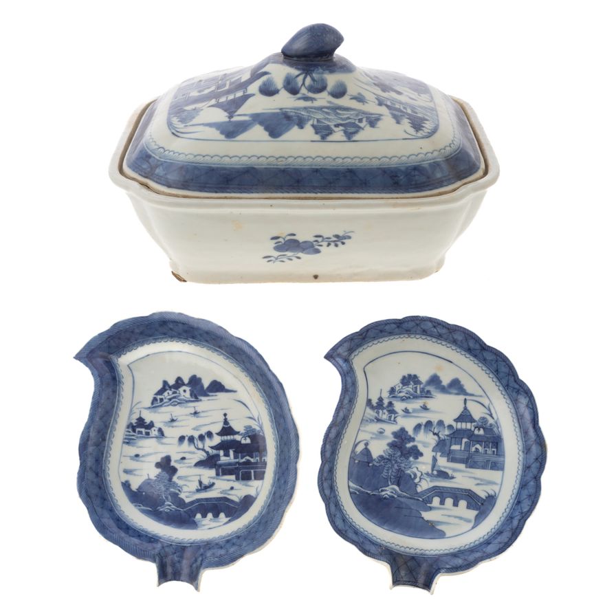 Three Chinese Export Canton Articles