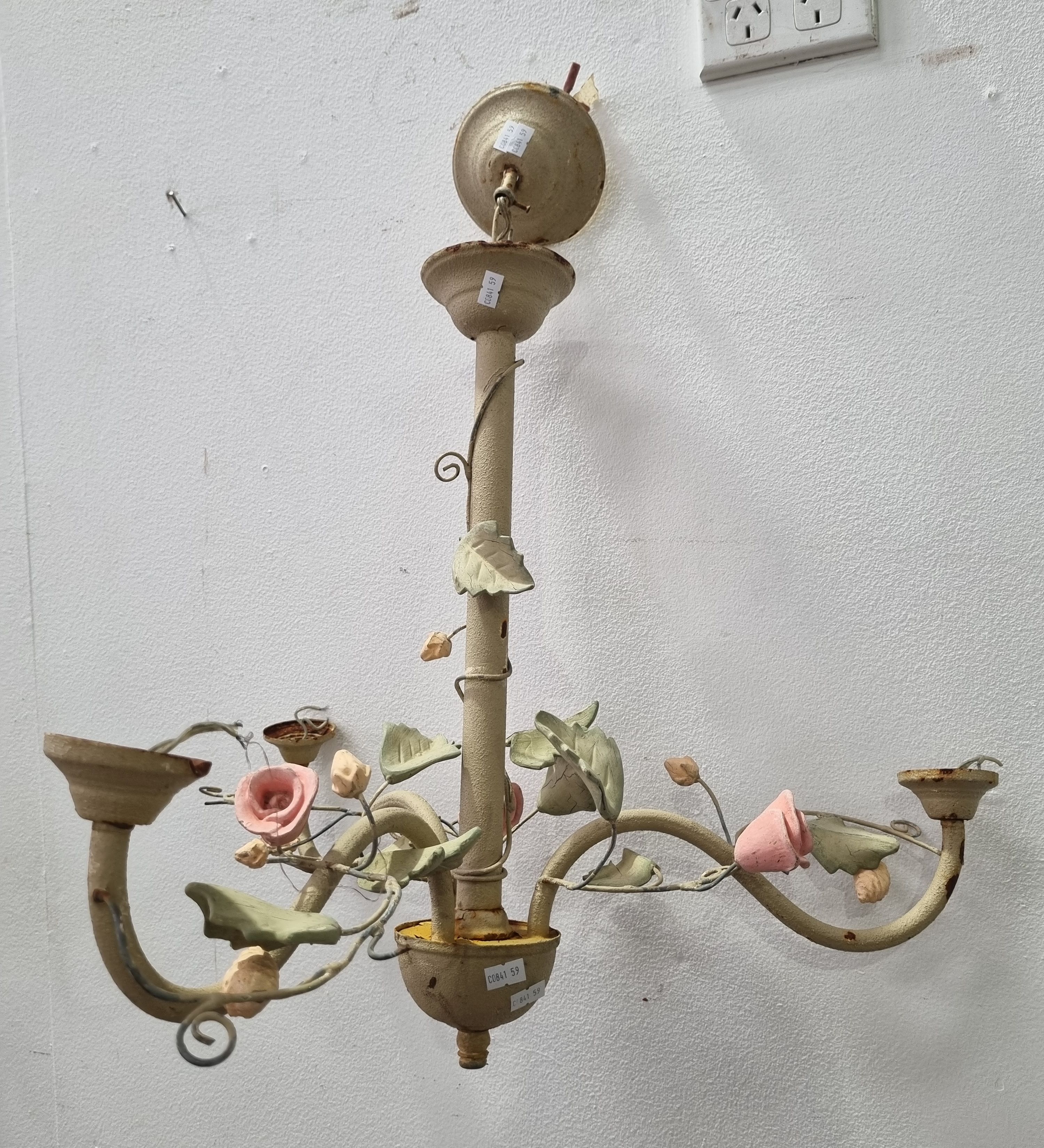A Decorative Flower Themed Hanging Light