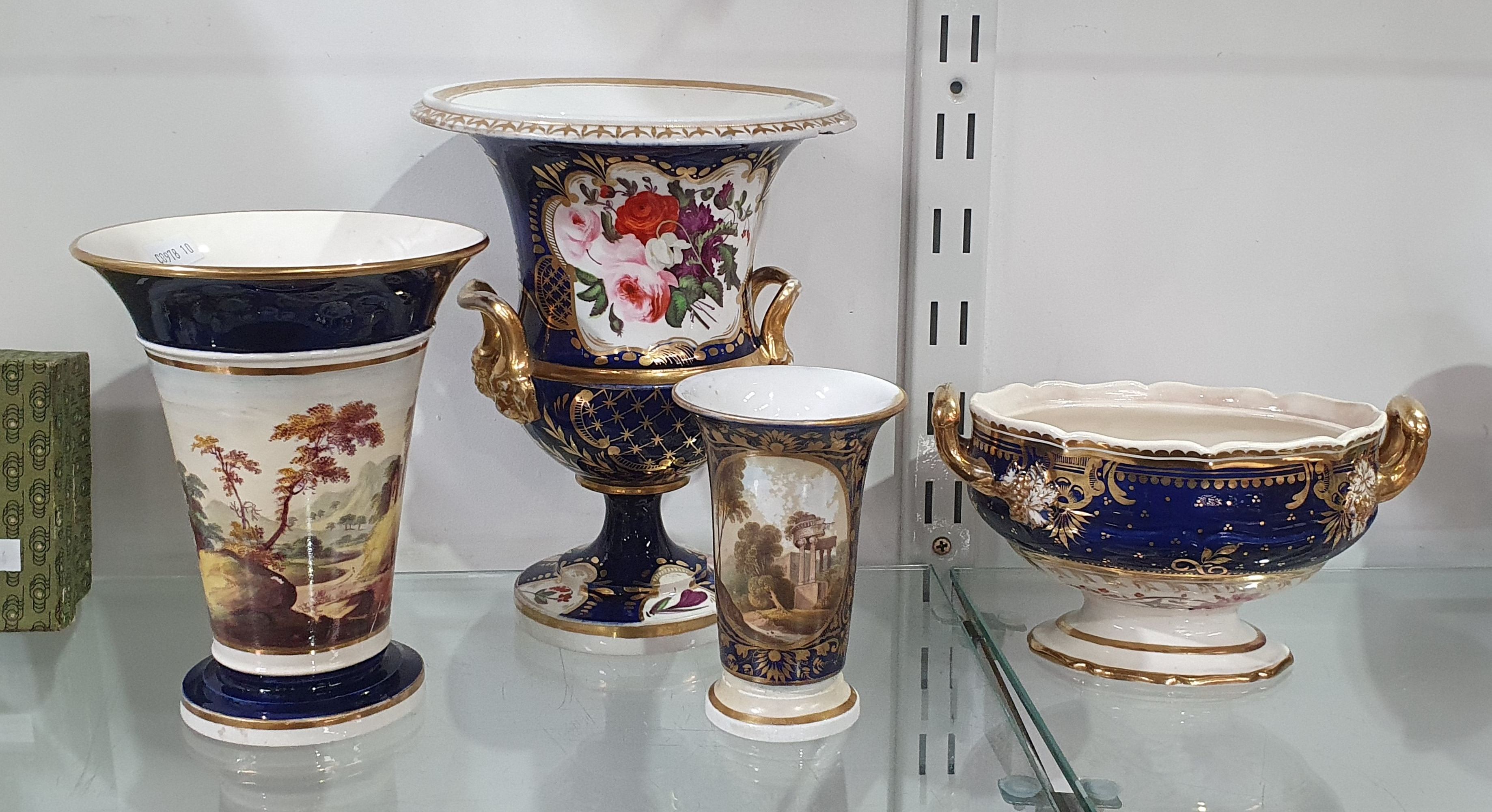 662 · FOUR 19TH CENTURY ENGLISH CHINA PIECES