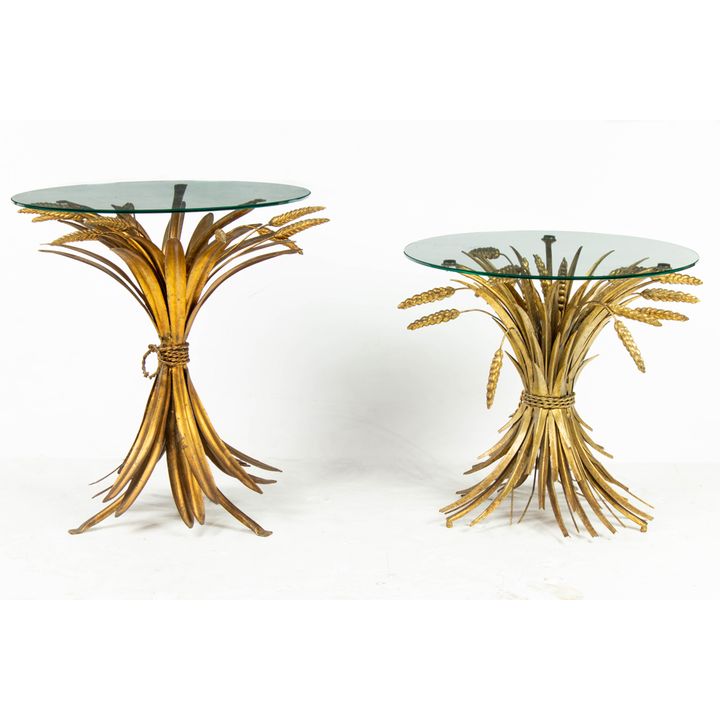 Italian, Sheath of Wheat Tables, Pair