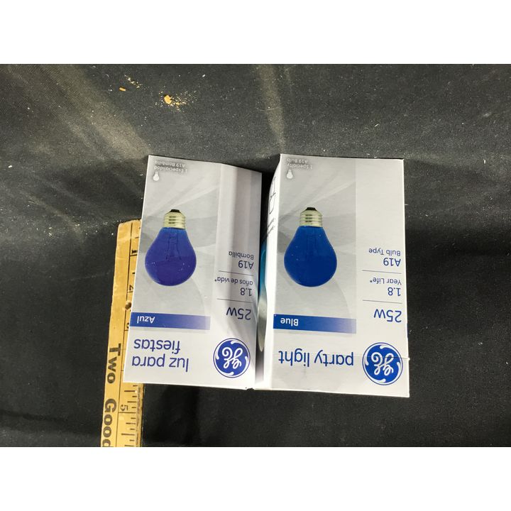BUYING (2) 25 W Party Light Bulb (Blue)