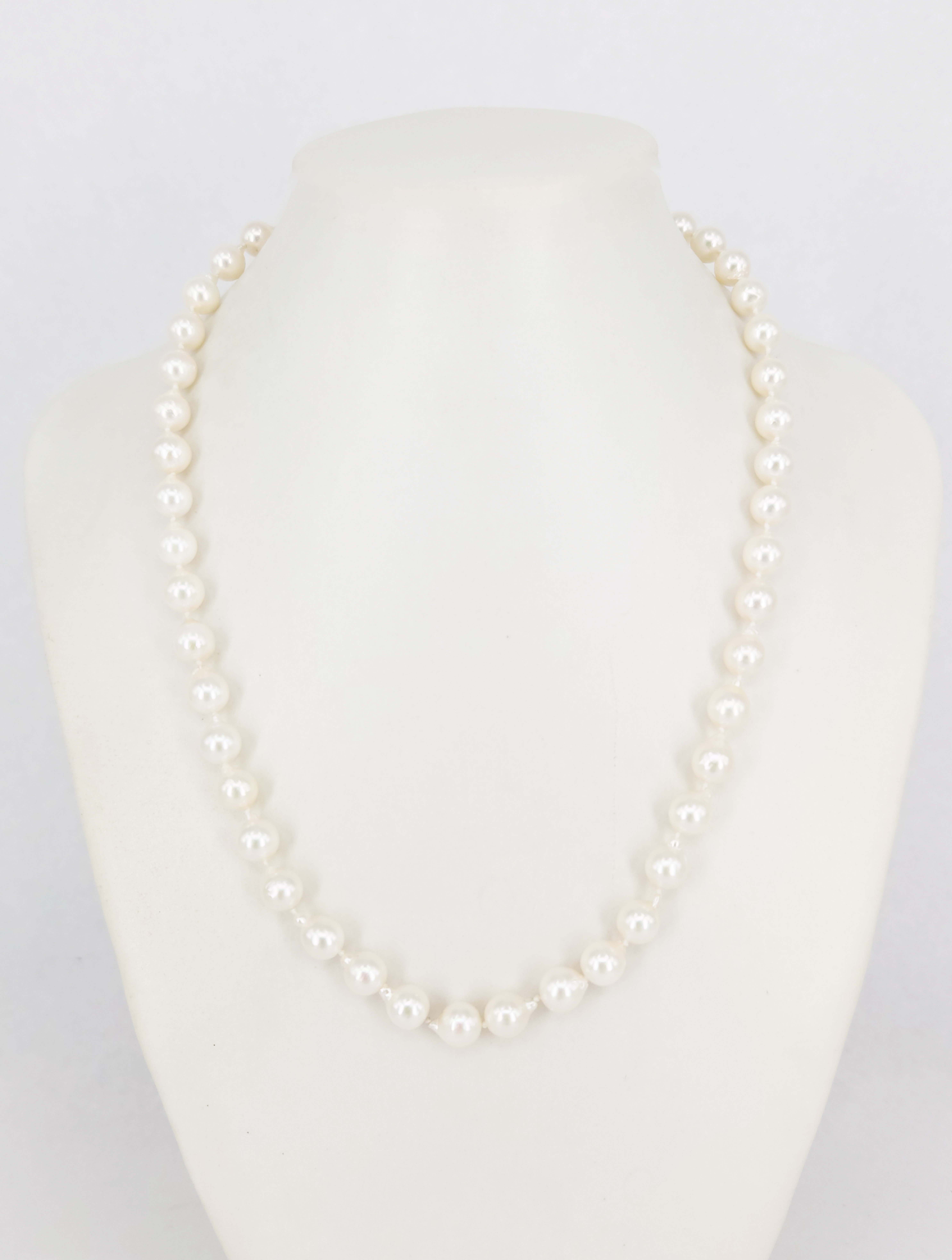 A Vintage Semi-Baroque Pearl Strand Necklace