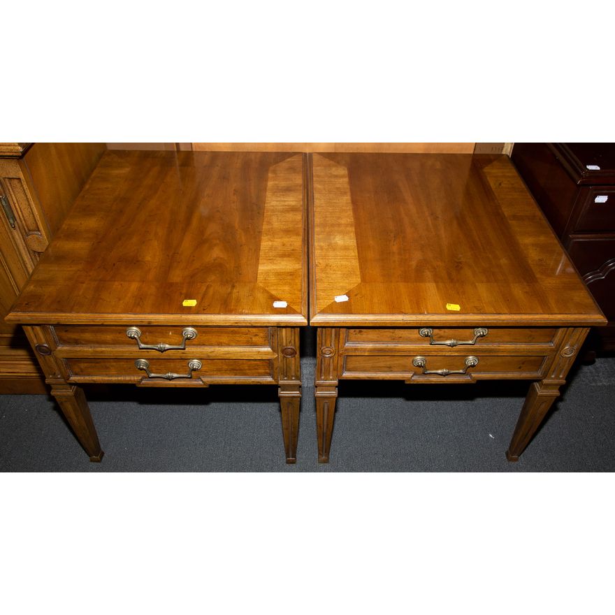 A Pair of Mediterranean Style End Tables; Sideboard
