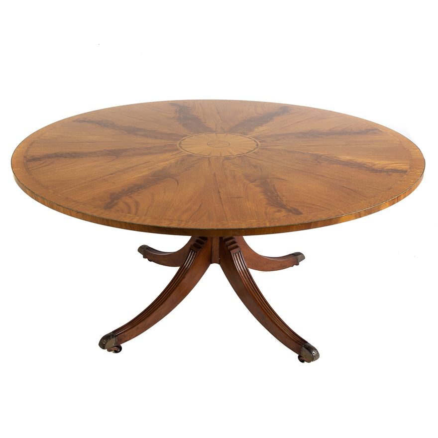 American Classical Style Round Inlaid Table