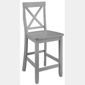 CROSLEY FURNITURE Gray X-Back Counter Stool (Set of 2) C19