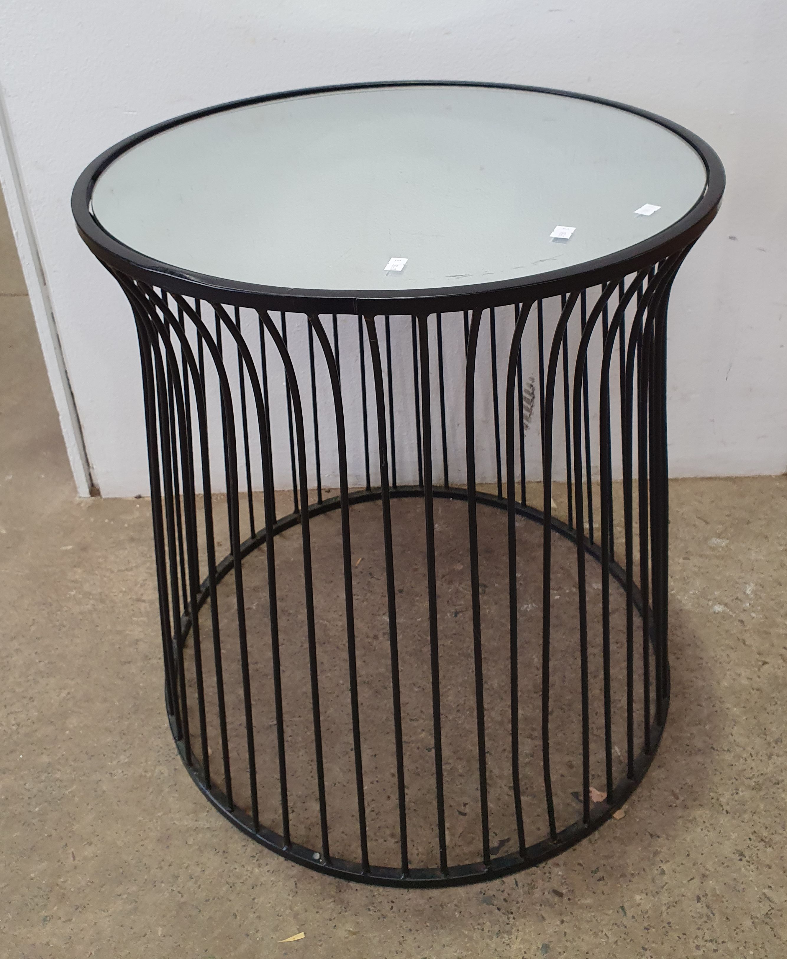 A Mirror Top Wire Frame Table