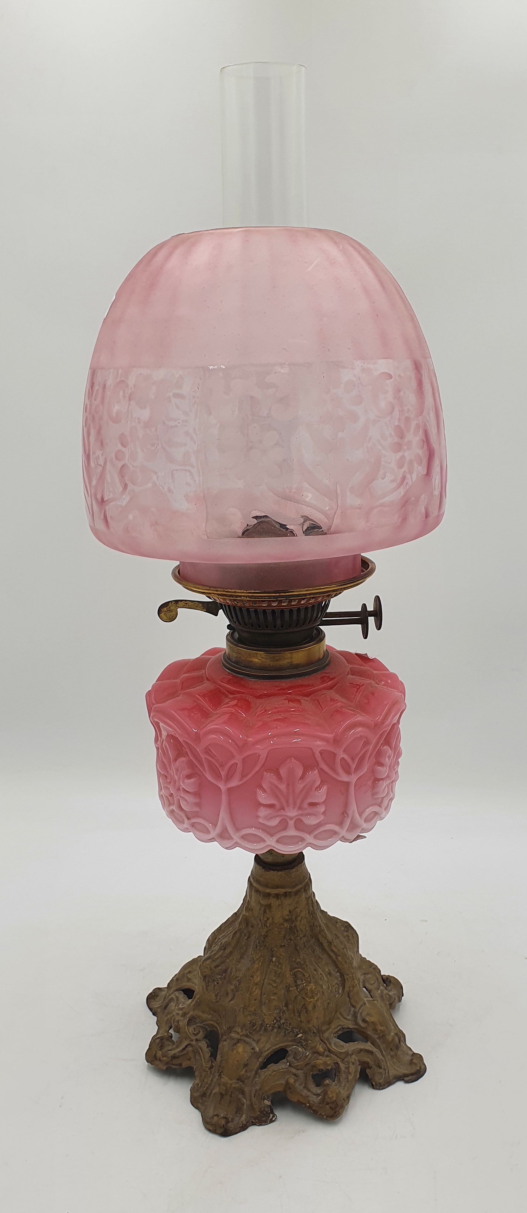 A VICTORIAN OIL LAMP