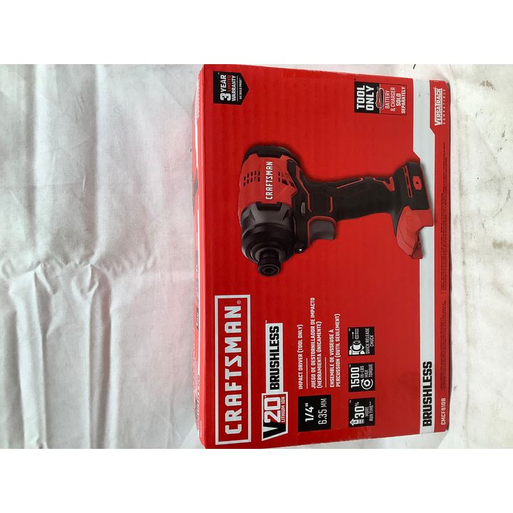 Craftsman Brushless 1/4" Impact Driver, Tool Only