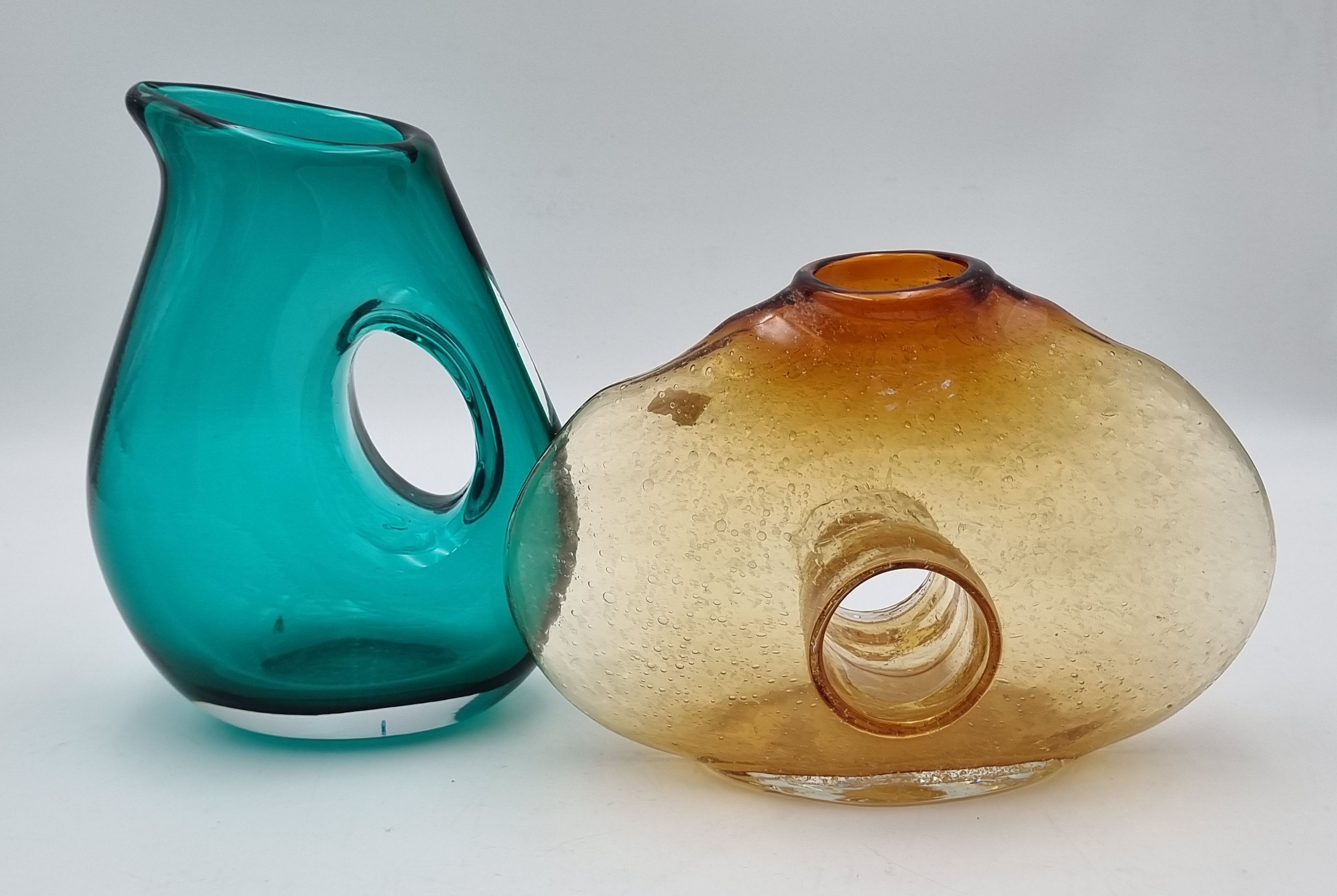 610 · TWO ART GLASS VASES