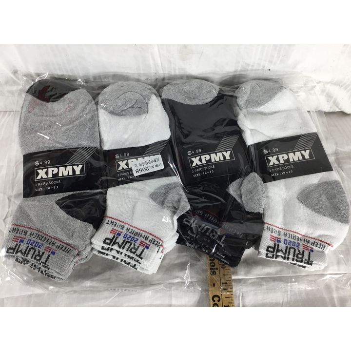 (Buying 4) 3-Packs Trump 2020 Socks Size: 10-13
