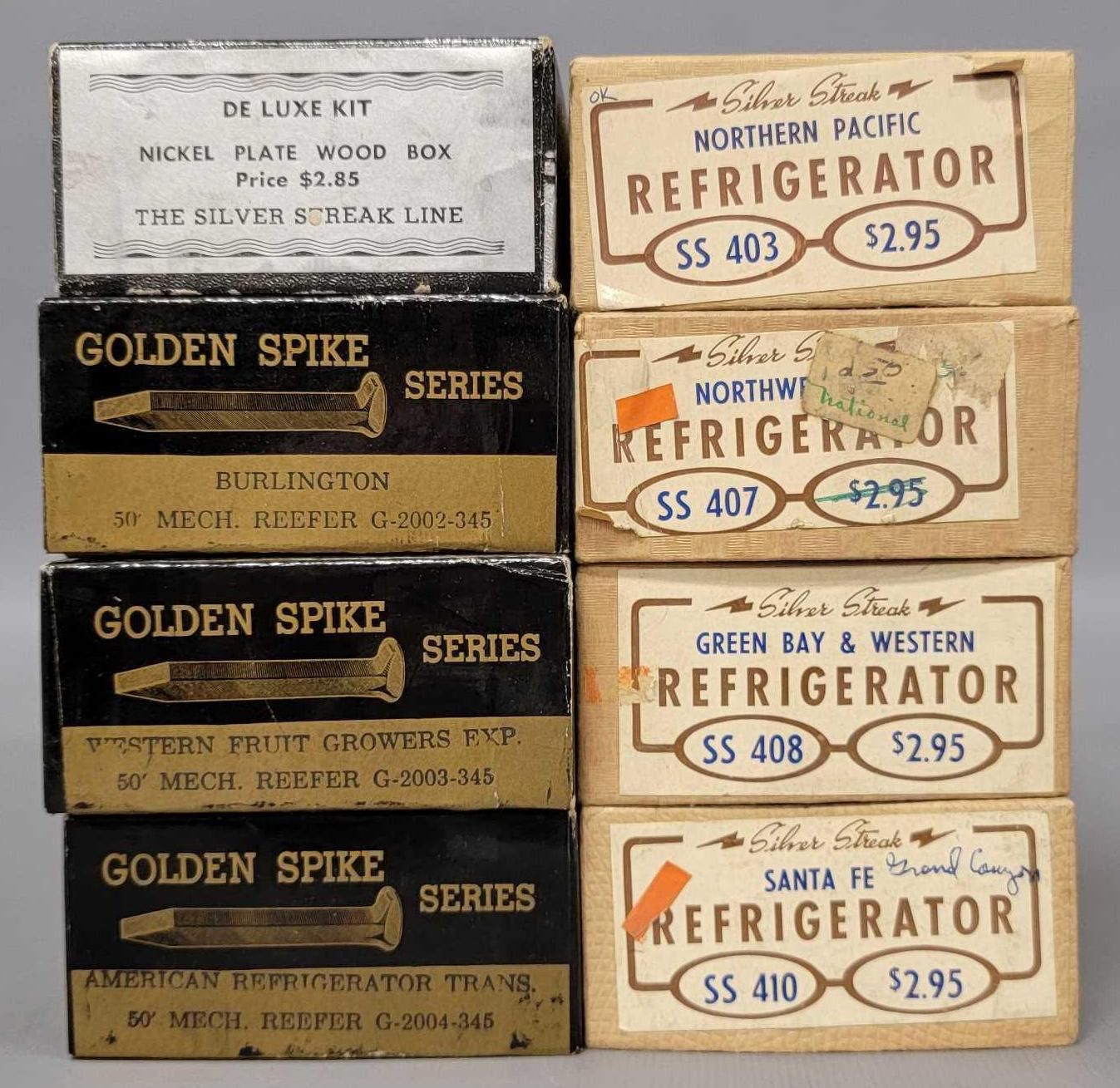 Eight Silver Streak HO scale freight car craftsman kits Toys Trains