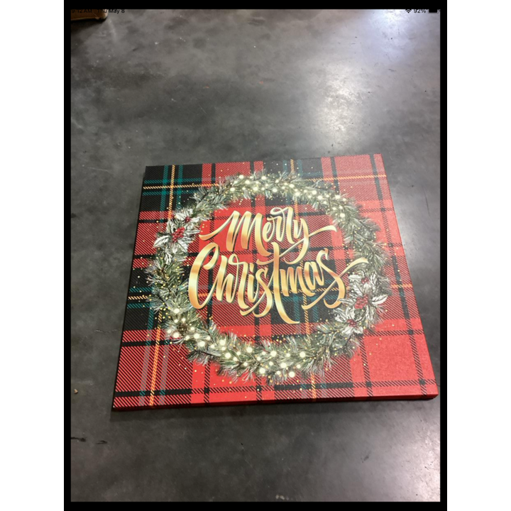 34'' x 34'' "Merry Christmas" Canvas Wall Art