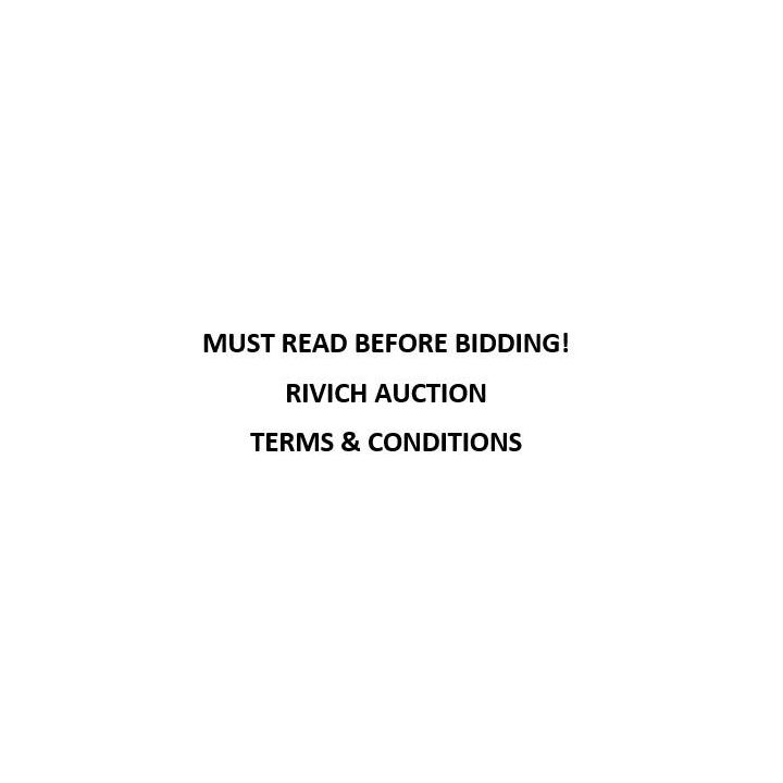 RIVICH AUCTION TERMS & CONDITIONS