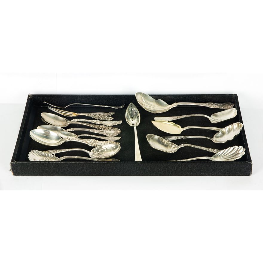 (Lot of 23) Mostly sterling spoons