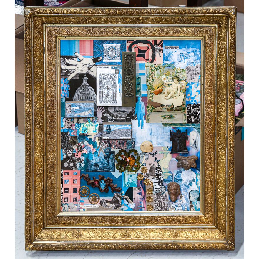 Framed Three Dimensional Collage