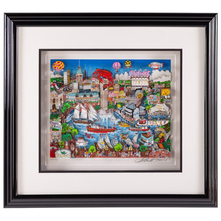 Charles Fazzino. "Crackin' Crabs in Baltimore," serigraph