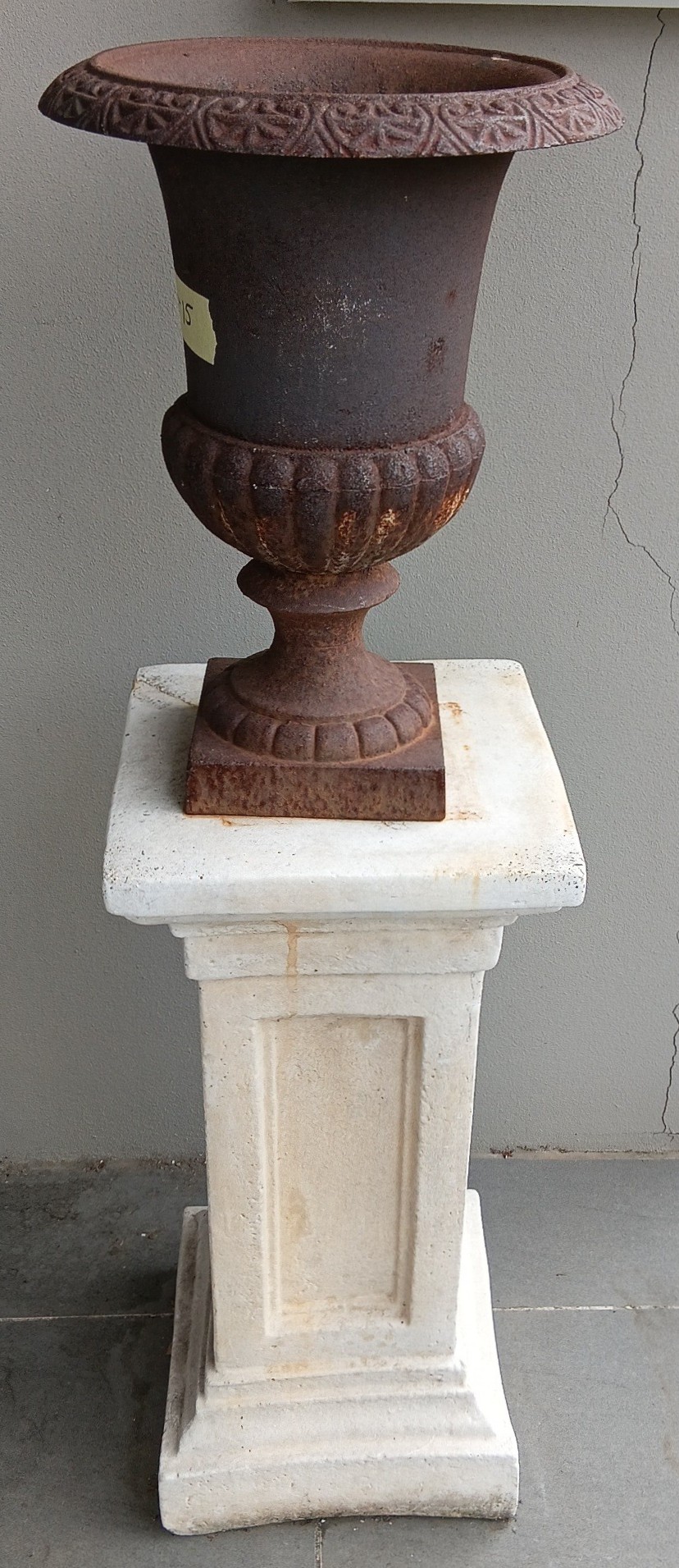 A Cast Iron Jardiniere On Stand