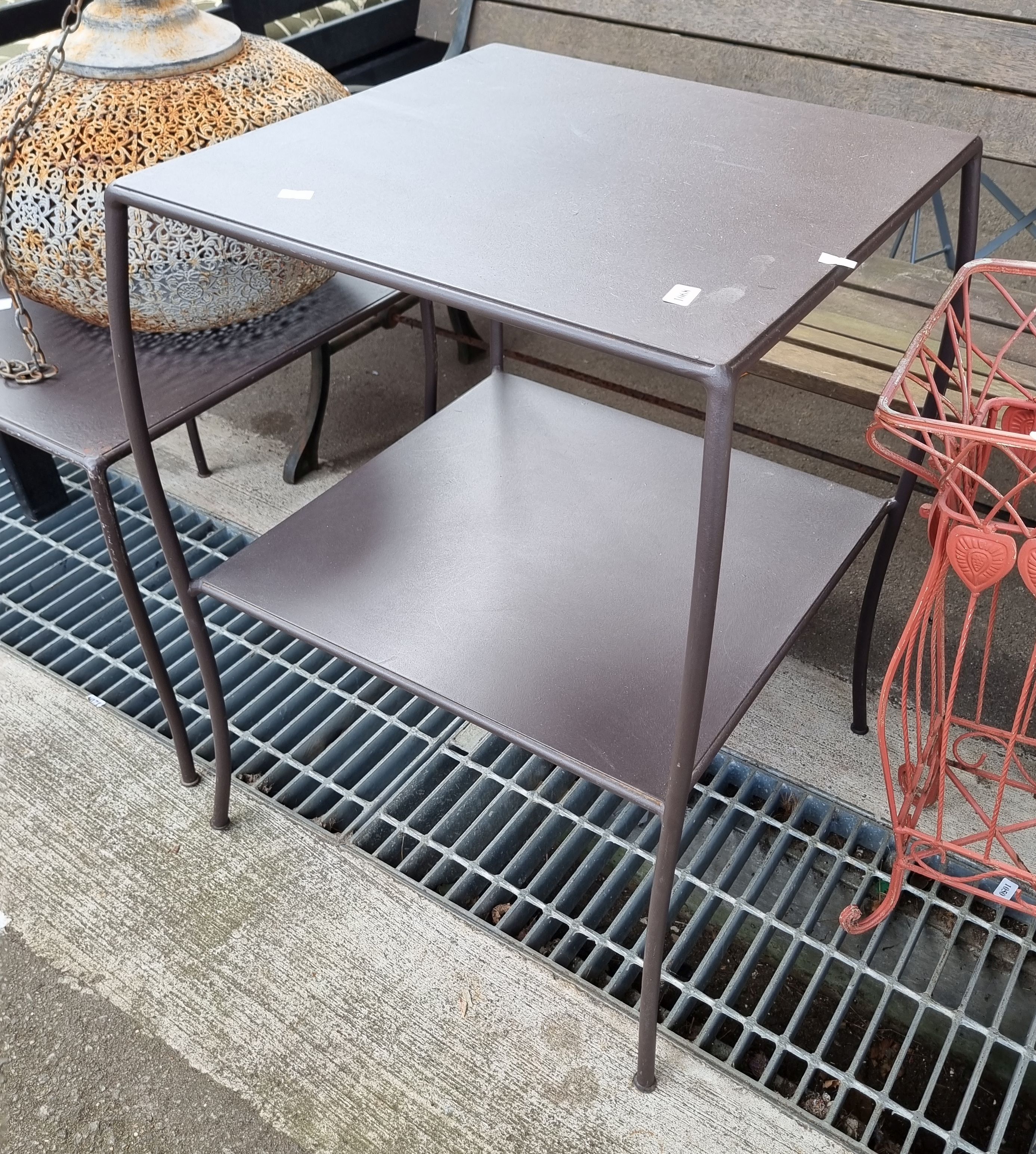 Two Various Metal Side Tables