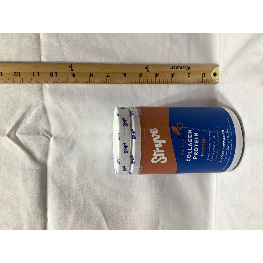 Stryve Collagen Protien+Biotin 11.92oz EXP 8/23 Chocolate