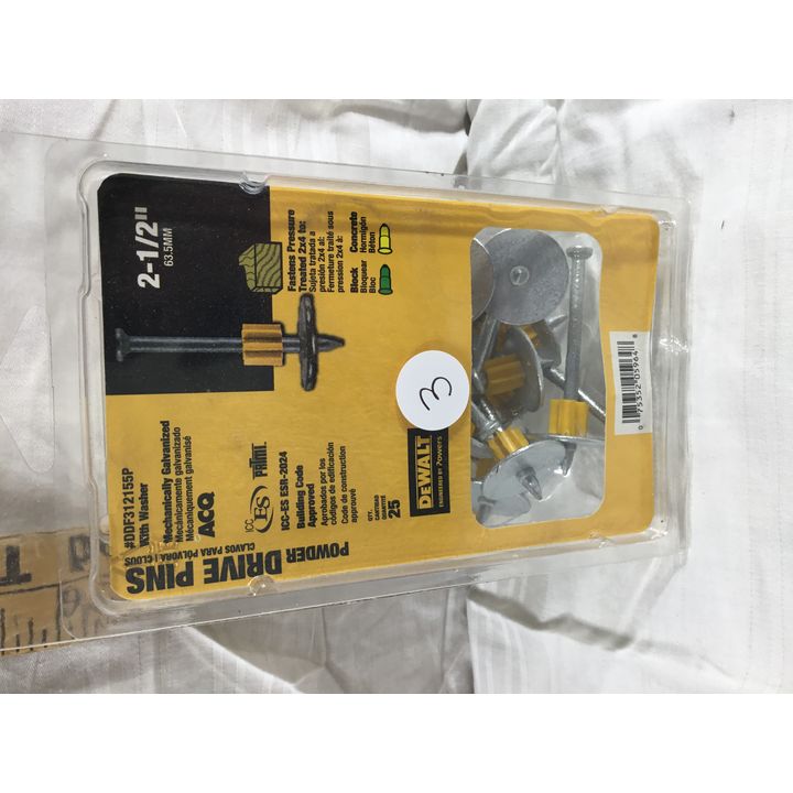 DeWalt Power Drive Pins 2-1/2" Qty:25