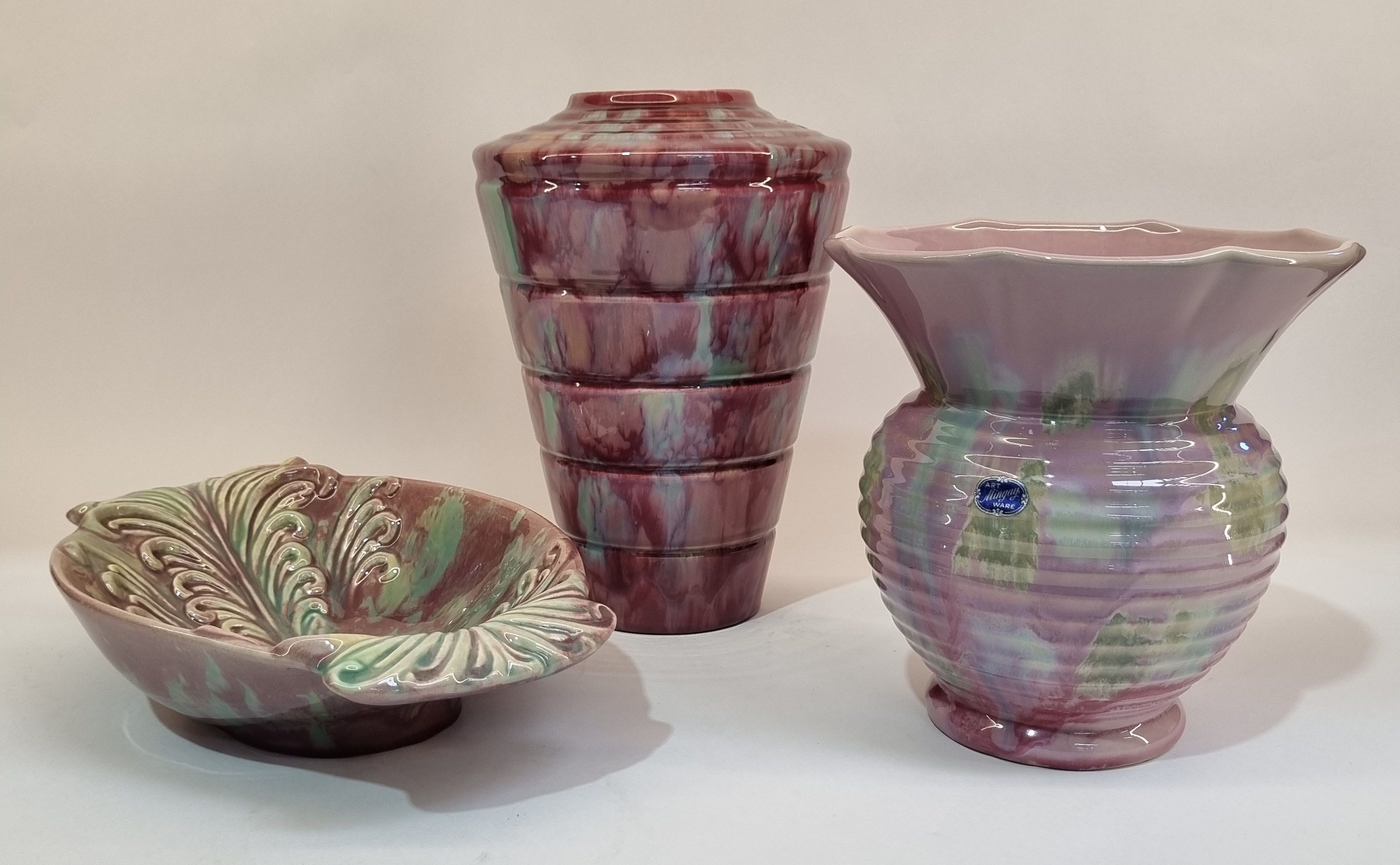 608 · THREE MCP POTTERY PIECES